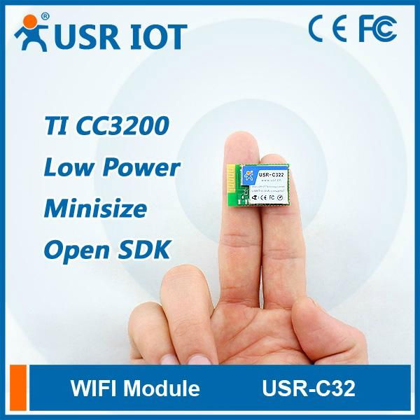 Industrial Low Power Serial TTL to Wifi Module with TI CC3200 Chip