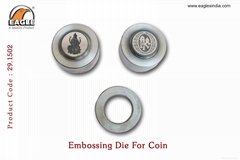 Embossing die for coin