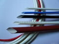 silicone rubber fiberglass (fiber inside and rubber outside) sleeving