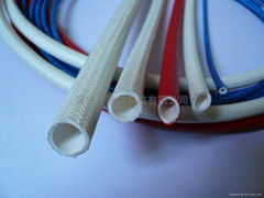 Silicone rubber fiberglass (rubber inside and fiber outside) sleeving