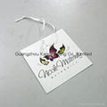 Clothing hang tags with strings attached customized printed