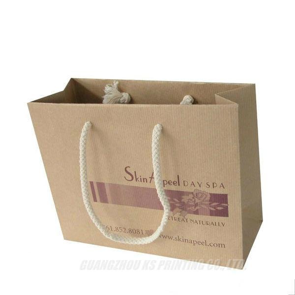 Paper shopping bags with handles customized print