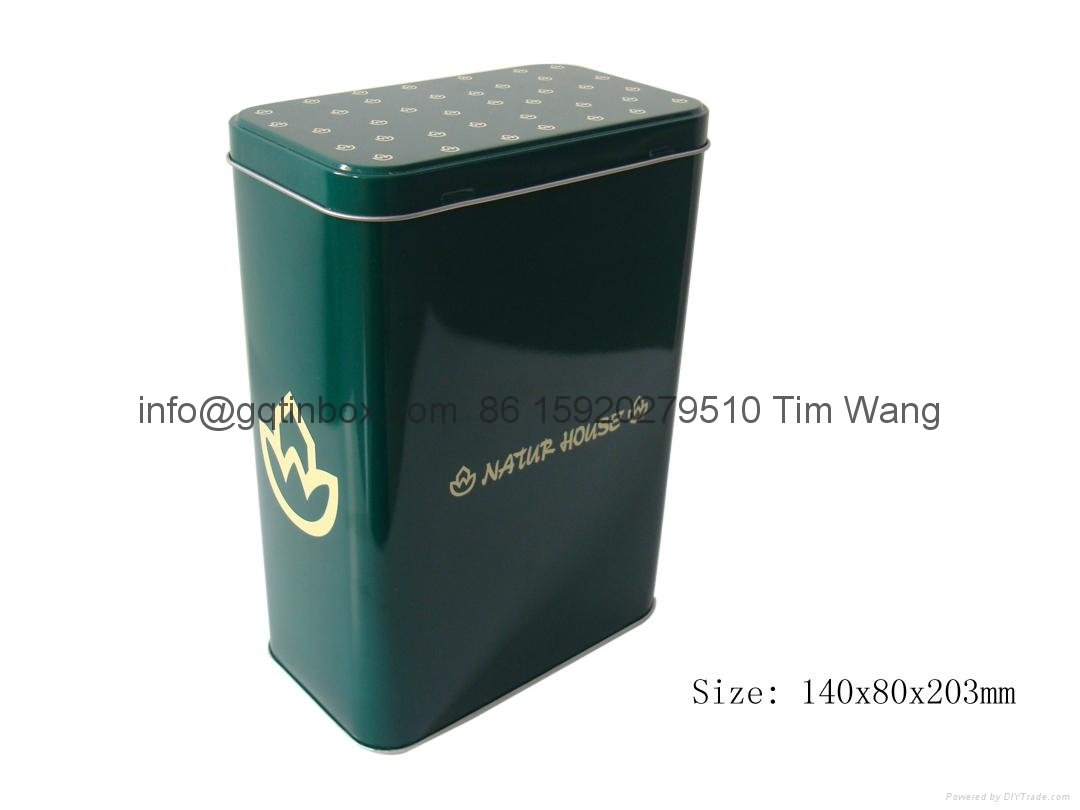 方形鐵罐，方形鐵盒。方形茶葉罐，方形茶葉盒 2