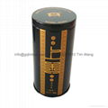 round tea tin inner lid /tea tin box round shape