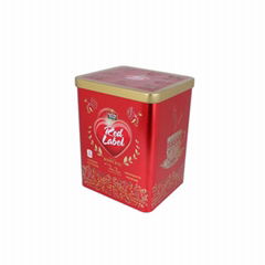 Indian tea tin rectangular shape