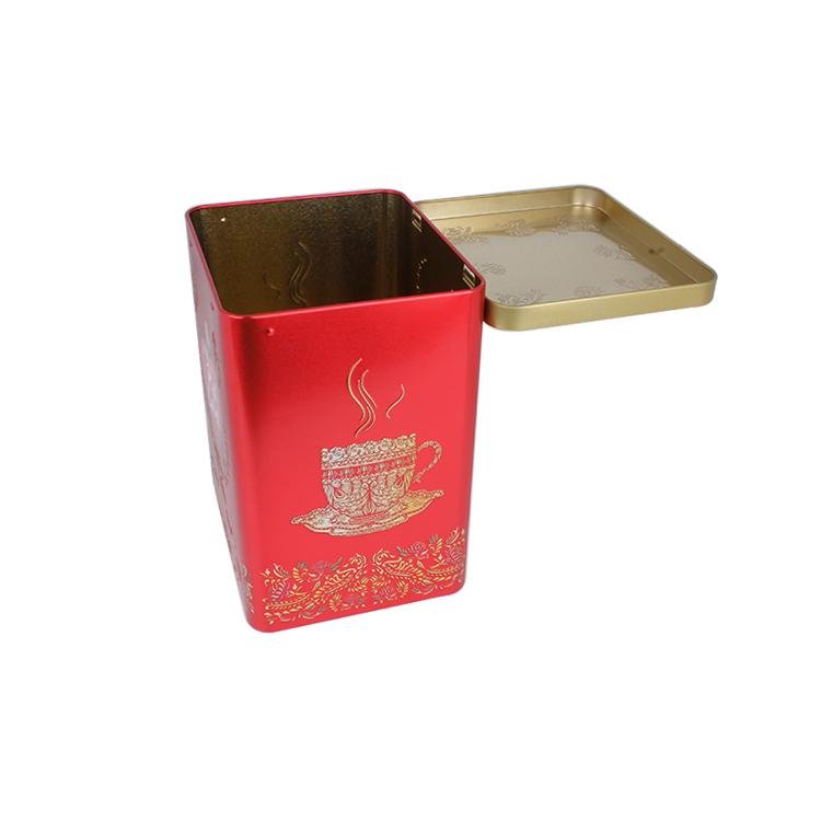 印度紅茶方形茶葉包裝鐵罐， 茶葉包裝鐵盒 4