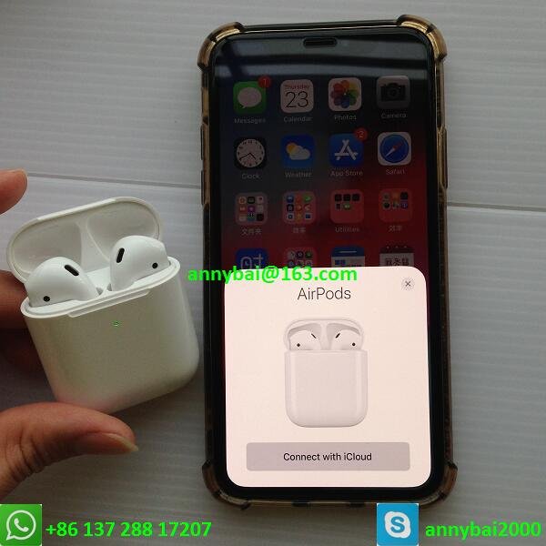 Wholesale apple airbud with H1 best quality airpods2 wireless earphone 3