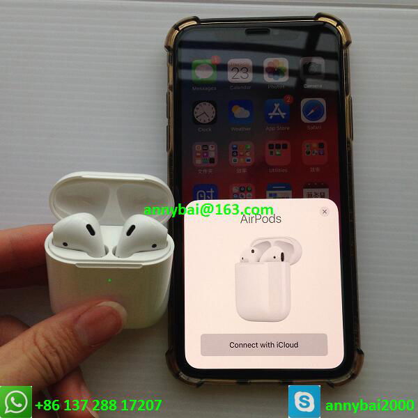 Wholesale apple airbud with H1 best quality airpods2 wireless earphone 4