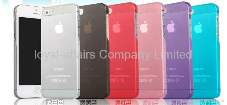 Matte Clear Ultra-Slim Case Skin Cover For iPhone 5 5th Gen(multi-color,0.5mm)