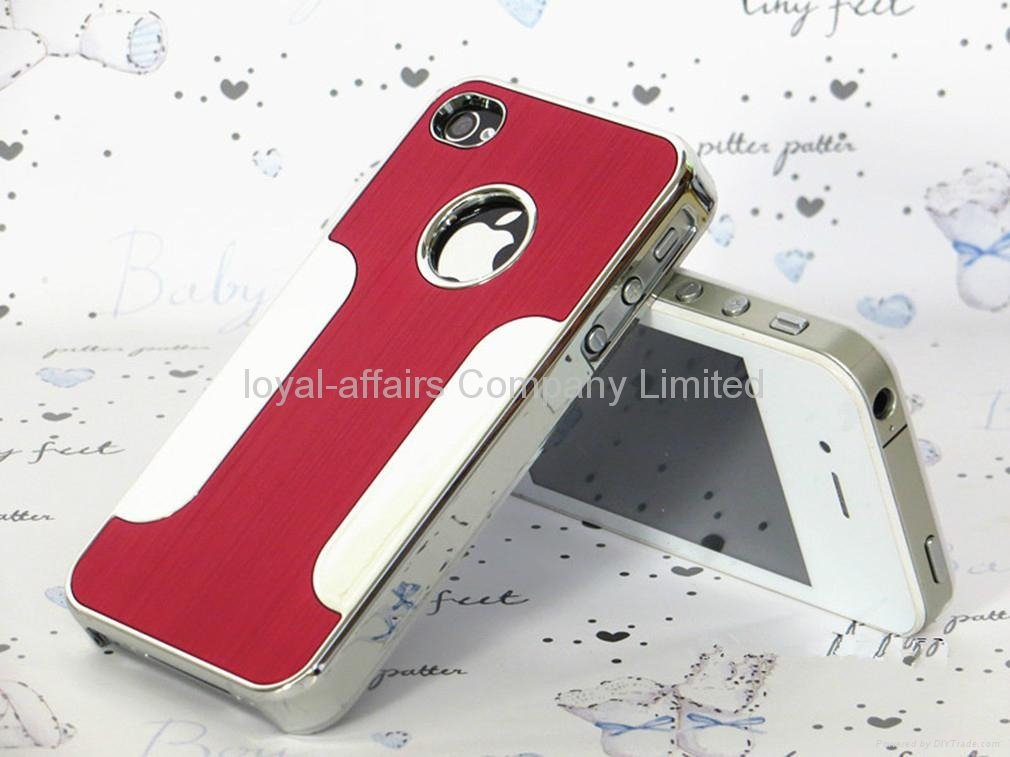 Luxury Aluminum Back Hard Case Cover Shell for iPhone 4 4s 