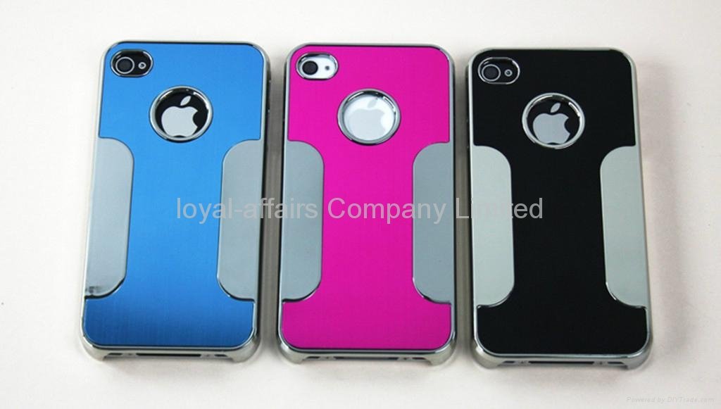 Luxury Aluminum Back Hard Case Cover Shell for iPhone 4 4s  3