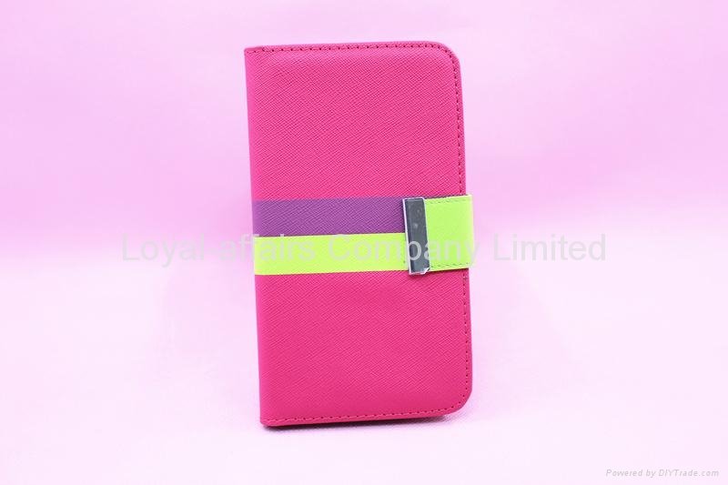 colorful Leather Case for Samsung Galaxy Note 2 N7100 leather case with strap