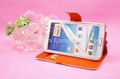 colorful Leather Case for Samsung Galaxy Note 2 N7100 leather case with strap 3