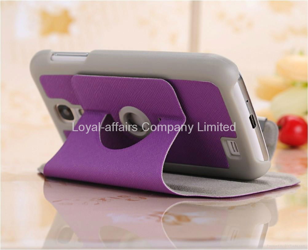 360 Degree Rotating Stand leather Case Cover for Samsung Galaxy S4 S IV i9500 4