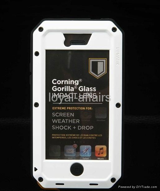 1:1 Lunatik Taktik Extreme 4 proofs PC Case with gorilla glass for iphone5