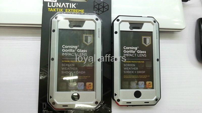 1:1 Lunatik Taktik Extreme 4 proofs PC Case with gorilla glass for iphone5 2