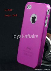  Matte Clear Ultra-Slim 0.5mm Case Skin Cover For IPhone 4G/4S Gen(multi-color)	