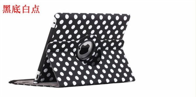 Polk dot pattern pu leather case for new ipad /ipad 3 4