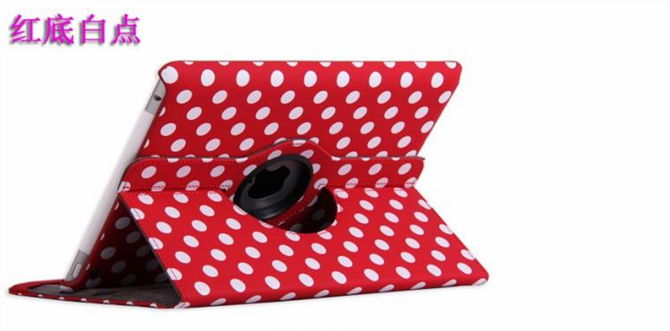 Polk dot pattern pu leather case for new ipad /ipad 3 5