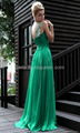 elegant floor length one shoulder appliqued prom dress green 2