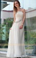 sexy floor length white one shoulder evening dresses 1