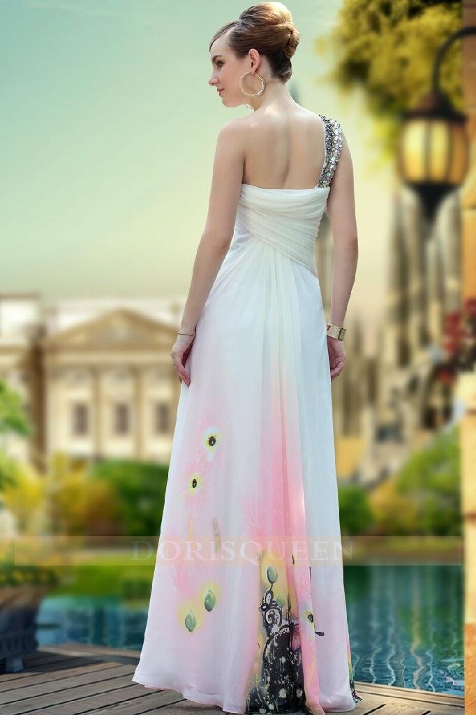 Unique Design One Shoulder Pattern Prom Girl Prom dress 30642 2