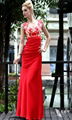 Dorisqueen mermaid sweetheart high collar floor length satin evening dresses 1