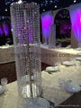 CM-9271 Wedding Centerpiece Acrylic Crystal Beaded Flower Stand with Candle Hold 1