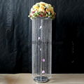 CM-9271 Wedding Centerpiece Acrylic Crystal Beaded Flower Stand with Candle Hold 2