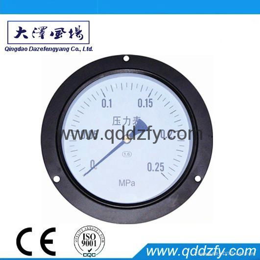 steel case pressure gauge with flange 2