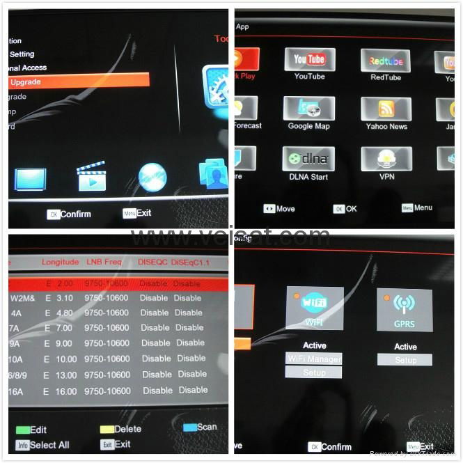 New Satellite Receiver Openbox A5S Support IPTV+WIFI+IKS 4