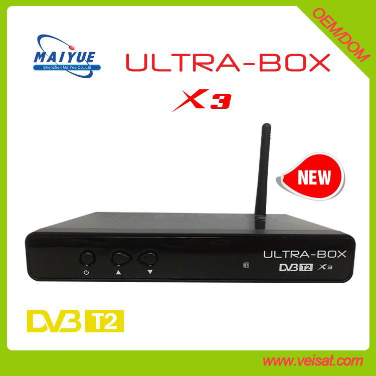 ultra box x3 dvb t2 tv receiver support iptv h.265 2