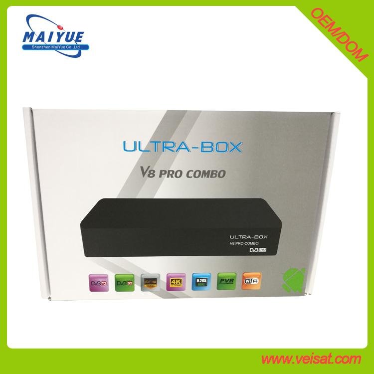 ultra box v8 pro combo tv receiver dvb t2 dvb s2 4