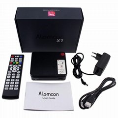 全球通用现货Alemoon X1 DVB-S2 IPTV高清机顶盒