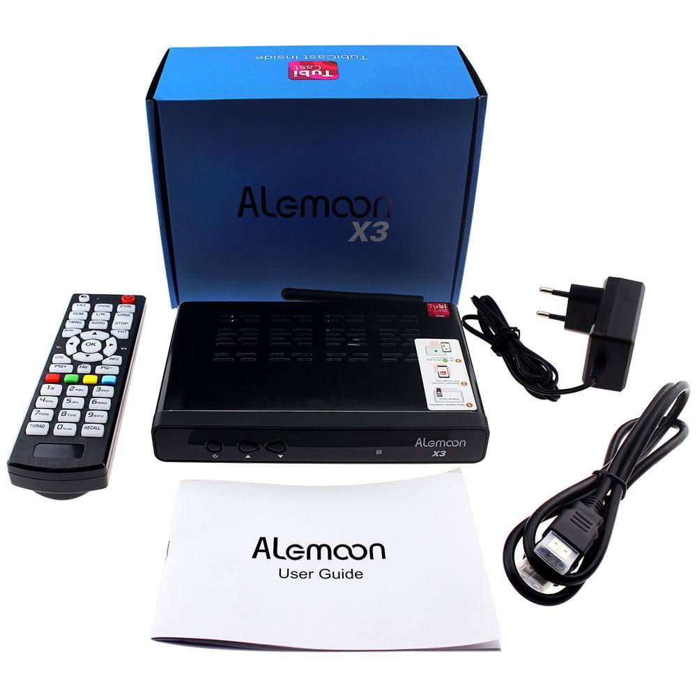 Alemoon X3 DVB-T2 Factory H.265 IPTV Set Top Box Built-in WIFI with TubiCast