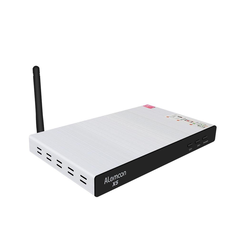 Alemoon X5 DVB-S2+T2 H.265 HEVC Combo IPTV Receiver with TubiCast Built-in WIFI 3