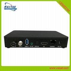 Android + E2 Linux DVB-S2+T2/C combo set top box for Europe market