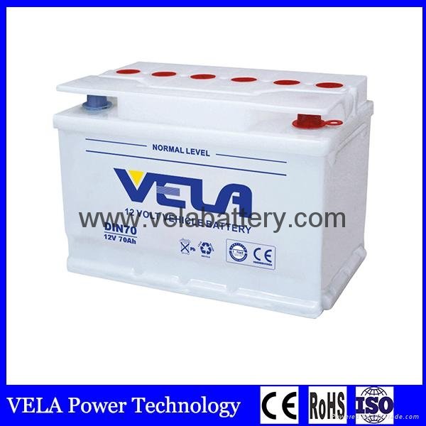Best Price DIN70 12V 70AH Dry Charged Lead Acid Car Battery 2