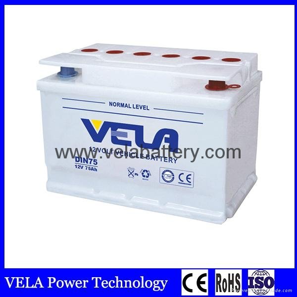 Hot Sale Best Price DIN75 Dry Charged Lead Acid Car Battery 2