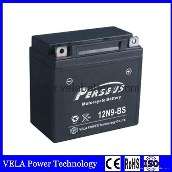 Competitive Price 12N9-BS 12v Rechargeable Motorcycle Battery