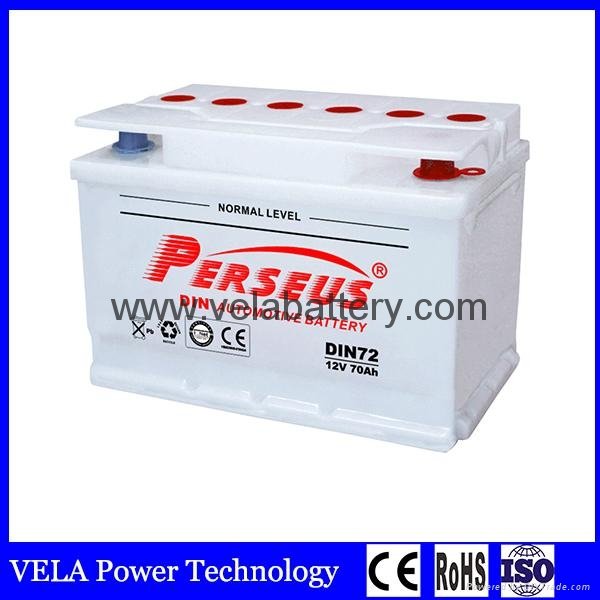 Good Quality Hot Sale DIN72 Dry Charged Lead Acid Car Battery 2