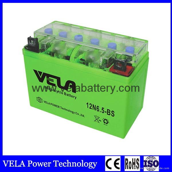 China Brand Good Design 12N6.5-BS GEL Lead Acid Motorcycle Battery 2