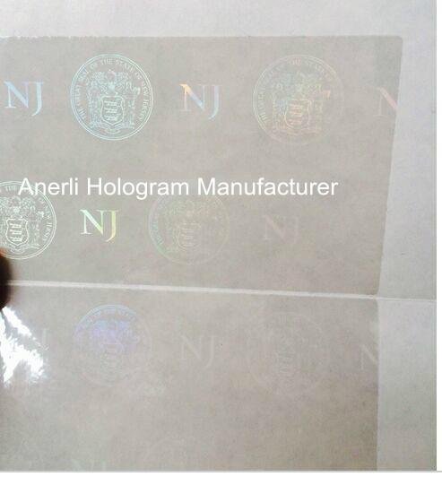 NJ New Jersey  hologram