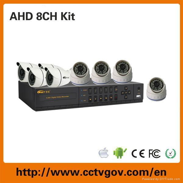 Comet 1280*720P CCTV Analog System Camera and DVR 8CH CCTV AHD Kit