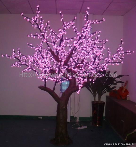 2.5M High Outdoor LED Natural Peach Flower Tree Light