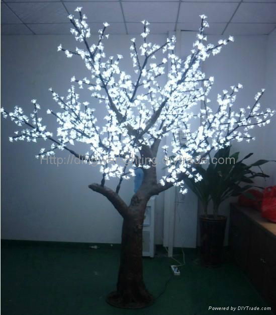 2.5M High Outdoor LED Natural Peach Flower Tree Light 2