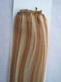 100% human hair extensions hair weft 5