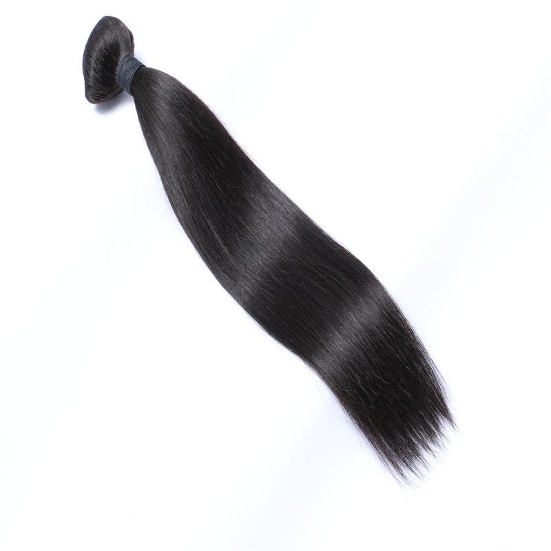 Double Drawn Virgin Raw Unprocessed Hair Weave Bundles Remy Straight Hair Wefts 3