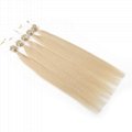 high quality prebonded hair extensions loop hair extensions remy hair 6/613#