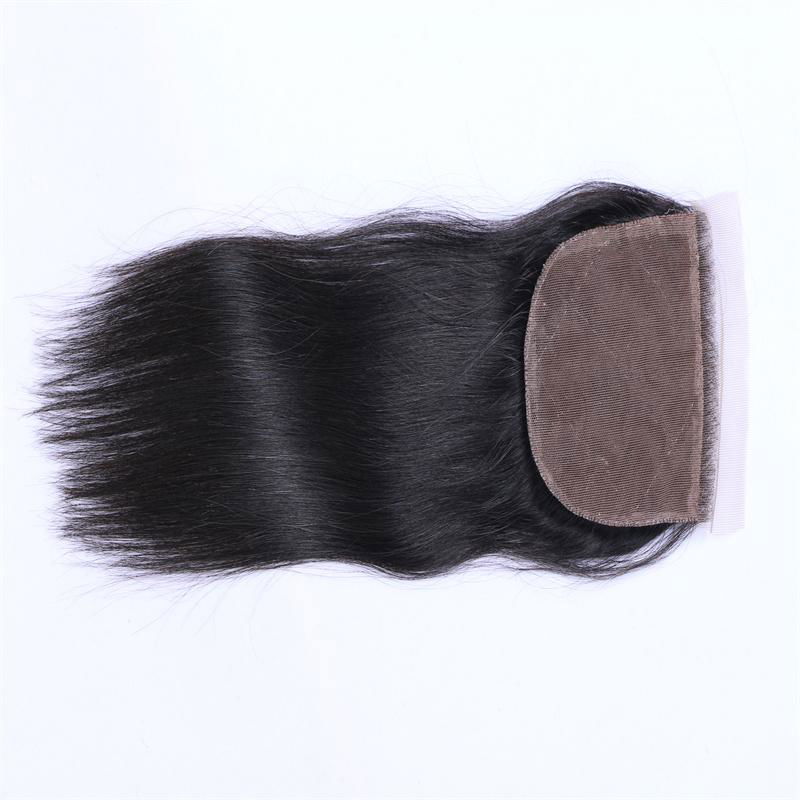 high quality hair closure hair frontal for weavings and wigs nutural black color 5